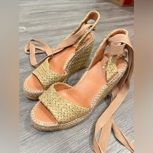 Vince Camuto Lace Up Espadrille Wedges